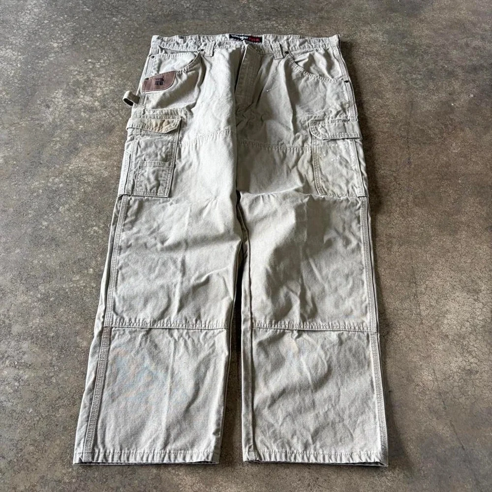 2000s wrangler riggs double knee canvas pants